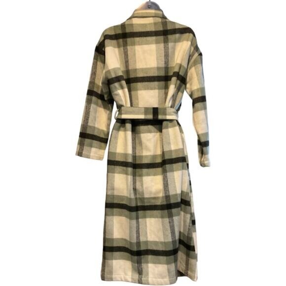 Carly Jean Los Angeles Plaid Belted Robe  80% Polyester & 20% Wool  Womens S - Picture 10 of 12